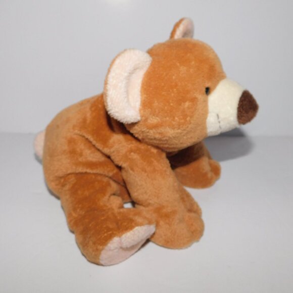 2002 Ty Pluffies Brown Bear Slumbers 9" Bean Bag Plush Stuffed VTG Lovey Tylux - Picture 2 of 5